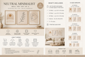 Neutral Minimalist Wall Art Set of 3 – Printable Beige Home Décor